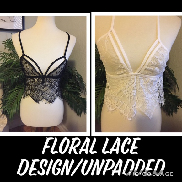 Feminine! Floral Lace Bralette M - Picture 2 of 8